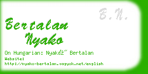 bertalan nyako business card